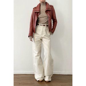 WOMEN'S GENUINE LEATHER JACKET - SIZE XS